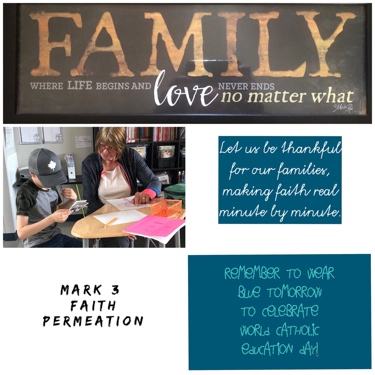 WhittenSandy's tweet photo. Ecole St. Joseph School is proud to celebrate Day 3 of Catholic Education Week!  We look forward to seeing a sea of “blue-ness” tomorrow!   #lw_stjoseph #gotagracegroup #lwcrd #lwinnovates @GrACE4cathed #IBelieveInCatholicEd https://t.co/DaZ7xNu5J7