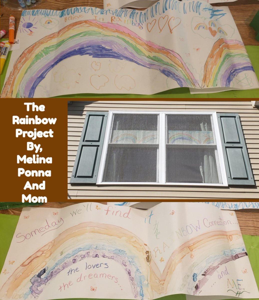MrsPonna_FTPS's tweet photo. My daughter and I made rainbows for our window.  Stay positive! #eastigers @RomeroVP_FTPS @EAS_FTPSchools https://t.co/aqvQsQggMF