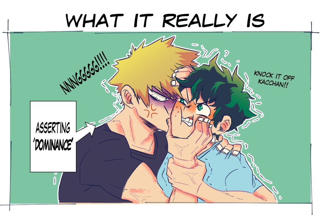 #bkdk #勝デク
Aggressively kissing your rival to assert dominance 
