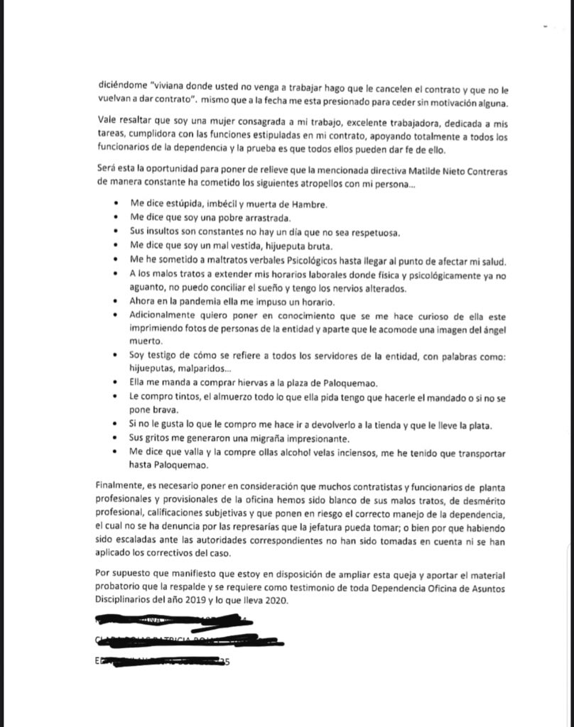 LuiPortela's tweet photo. Es lamentable que en la Alcaldía de Bogotá se estén presentando hechos de maltrato laboral a los contratistas por parte de funcionarios. Les cuento, esto es lo que ocurre en la Sec. de Gobierno. Por favor entes de control hacer seguimiento y @ConcejoDeBogota #NoMaltratoLaboral https://t.co/hE8dkNBHr8