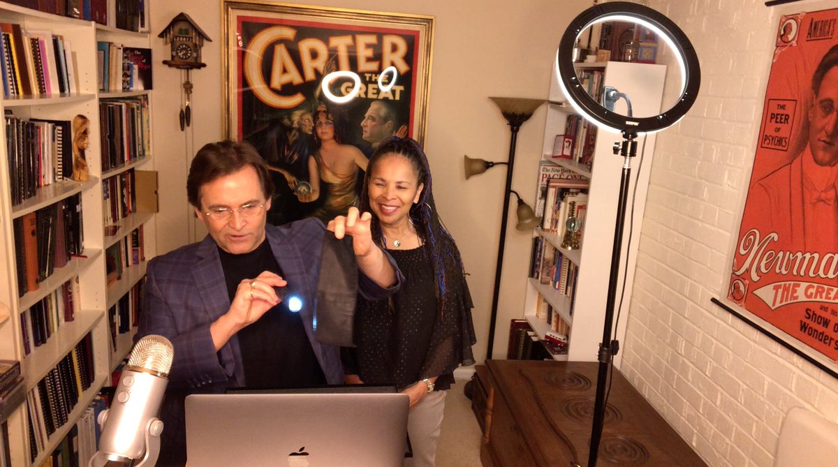 TheEvasons's tweet photo. Second Sight show tonight for an audience in Montreal on Zoom. Should we now call it Zecond Zight?
.
.
#zoomshow #zoomevents #zoommeeting #zoom #virtualhappyhour #virtualshow #virtualmentalism #mentalistduo #psychicduo #mentalist #telepathists #psychic #magic #secondsight https://t.co/iN17M8L4Xs