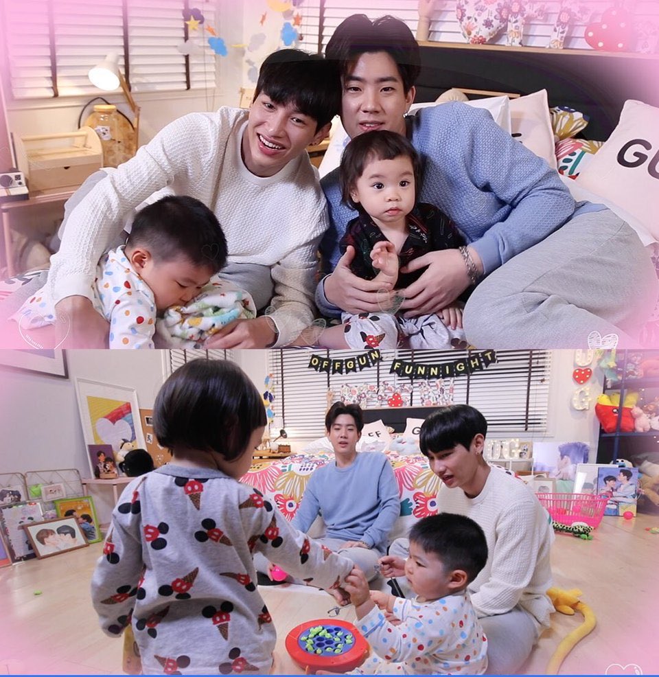 HanTracGiang's tweet photo. Day11: Dự án nào có 2 anh, Giang đều thích💚
Thích nhất thì có lẽ #OffGunFunNight xem lần nào cũng cười lăn lộn, dù đang cô đơn hay tâm trạng k tốt tất cả đều quên đi #OffGunFunNightSS2EP8 chuẩn gia đình nhỏ hạnh phúc to.
#30DaysChallengexOffGun 
#ออฟกัน #เบบี๋ 
💚 https://t.co/GshLktZD6K