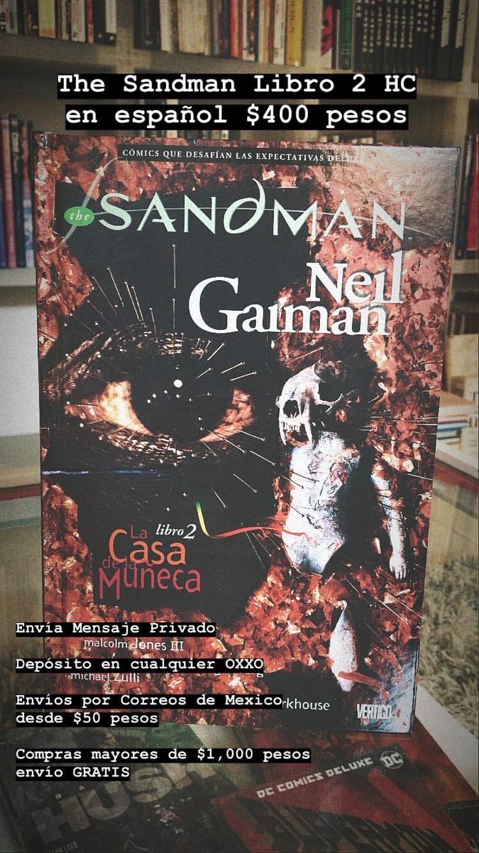 FansDCVertigoMX's tweet photo. Elige tus cómics y libros favoritos todos los días en nuestras historias de #facebook e #instagram, manda mensaje privado para detalles de depósito y recíbelos bien protegidos a la puerta de tu domicilio. 🤘🏼
.
#comicsonline #neilgaiman #sandman #comics #comicbooks https://t.co/A5zfBBoAtt