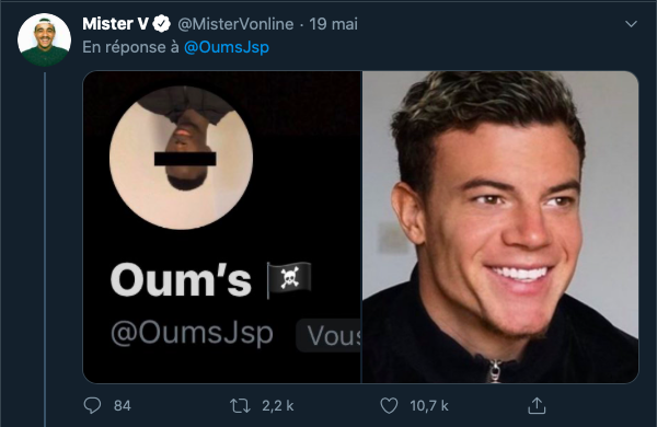 Krabbyzer's tweet photo. C'est un headshot de la part de Mister V https://t.co/NqcF232C6z