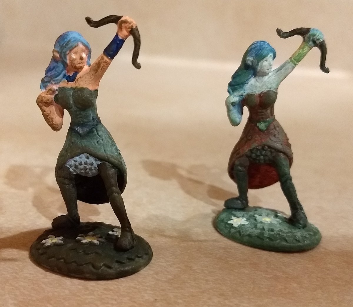 Madth333's tweet photo. Last of Day 11...

"The Half-Elf and the Drow"

@GarethHreidmar told me to do some more today... So I did 4

#miniaturepainting #miniatures #GoblinArmy #GoblinPaints #GoblinInTraining #DnD #dndart #ttrpg #falldowngetbackup #andkeepmovingforward https://t.co/qvBmLQpcC1
