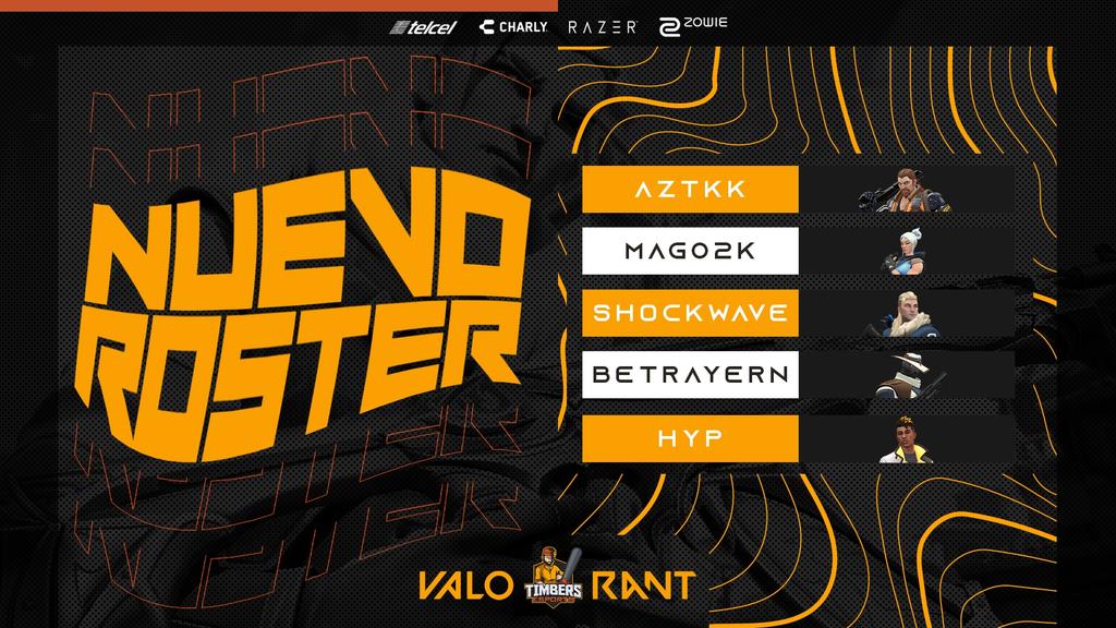 TimbersEsports's tweet image. ¡Tenemos un nuevo roster!

Hacemos oficial nuestro equipo oficial de Valorant, quienes estarán representándonos en todos los torneos y el #THINVITACIONAL. 

🌲 @aztkk_ 
🌲 @mago2K_
🌲 @SHOCK4e
🌲 @BetrayerNs
🌲 @hypmx

Bienvenidos a la familia leñadores. 🧡

#GoTimbers