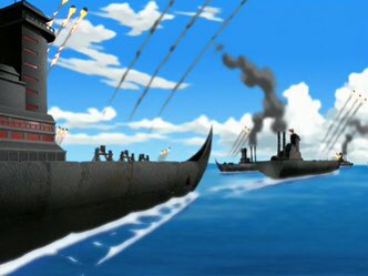 love the designs of the fire nation’s ships and soldiers. they really got the fascism just right