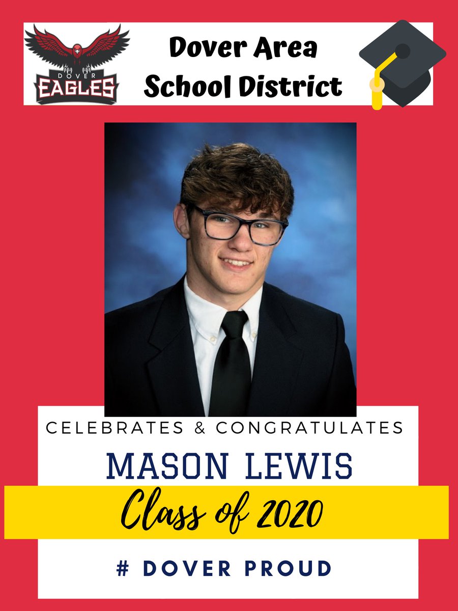 Weakland_DAHS's tweet photo. One of the DAHS seniors. We celebrate you, Mason L! Class of 2020 #DoverProud @DoverSD @dasdhighschool
 #seniorstrong https://t.co/kag9MEzZw3