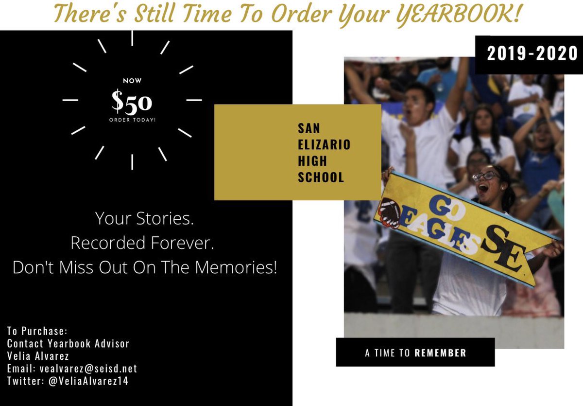 MarissaGodinez3's tweet photo. “Sealed in Gold!” Our school is full of prestigious organizations, clubs, sports, and Eagle students who are the heart of gold at this institution.💛Don’t miss out on this opportunity to purchase your yearbook! Purchases can be made at https://t.co/D6VuM6TVQN. #sehsthebest https://t.co/9bGaKYyT5i