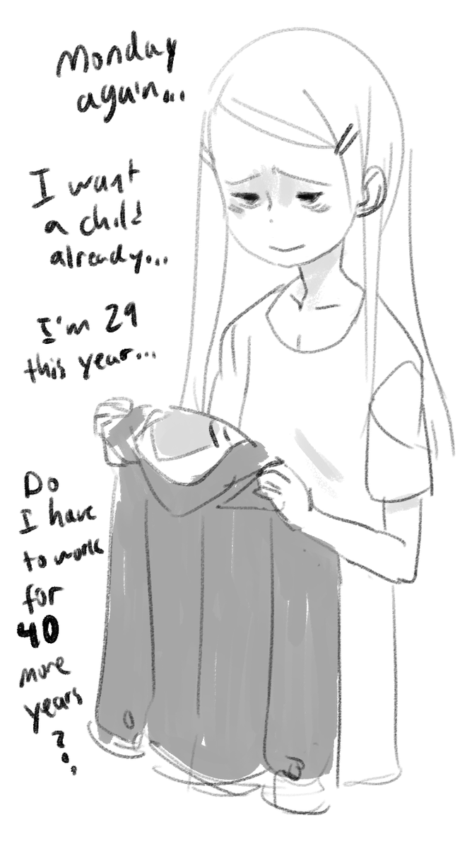 Burnt out gf.She studied hard, got a good job, and earns 6 figures working 60 hours a week. She's just sick of it already. But she'll keep at it. You'll get a promotion one of these days so she can quit, right?... RIGHT?