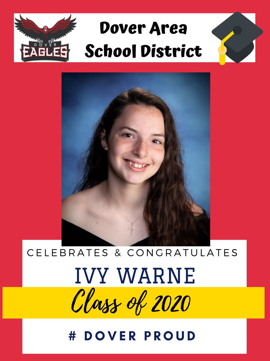 Weakland_DAHS's tweet photo. One of the DAHS seniors. We celebrate you, Ivy W! Class of 2020 #DoverProud @DoverSD @dasdhighschool
 #seniorstrong https://t.co/ov5v2uI47g
