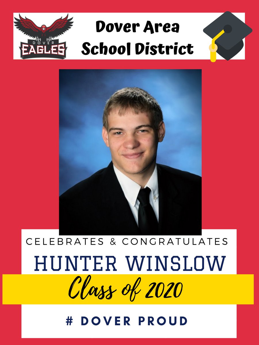 Weakland_DAHS's tweet photo. One of the DAHS seniors. We celebrate you, Hunter W! Class of 2020 #DoverProud @DoverSD @dasdhighschool
 #seniorstrong https://t.co/gXElbWuEAz