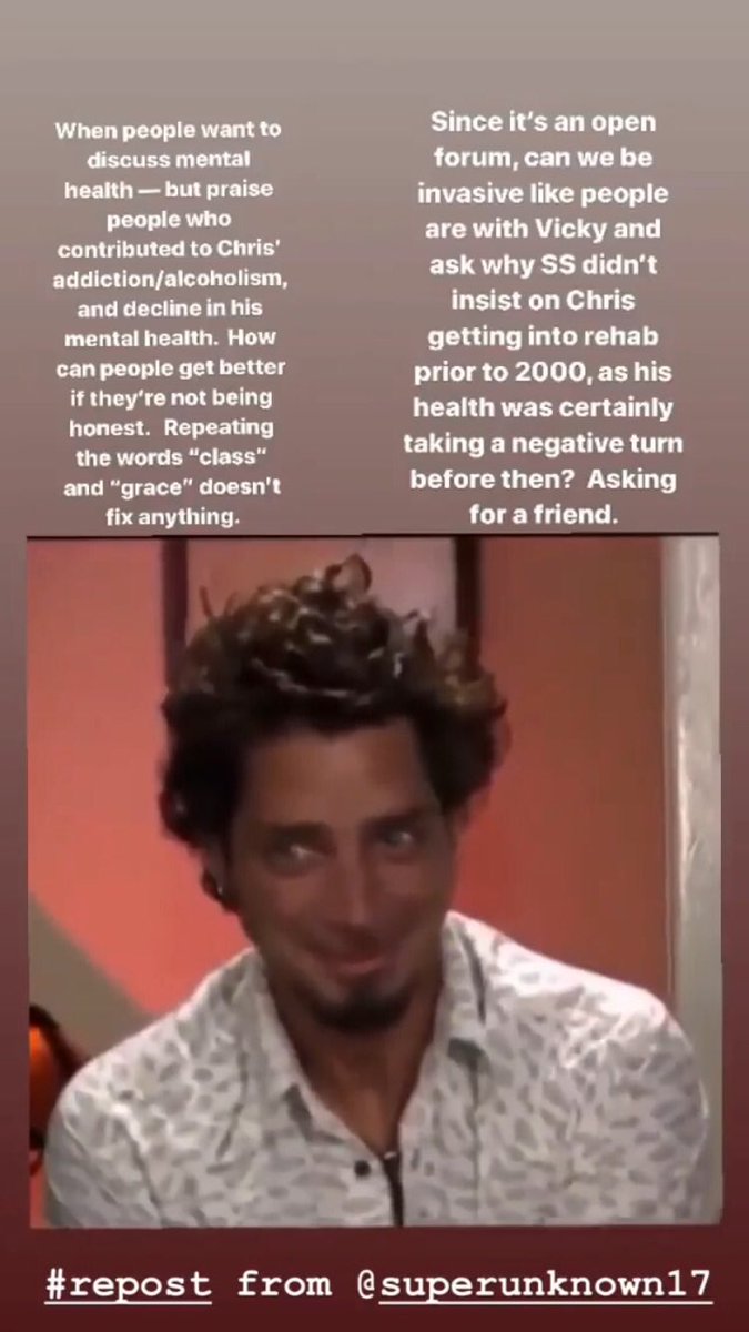 beenawaytoo's tweet photo. @thehighway2020 Vicky Cornell and Toni Karayiannis follow this fan superunknown17 on Instagram. https://t.co/ExF1f5vKKd