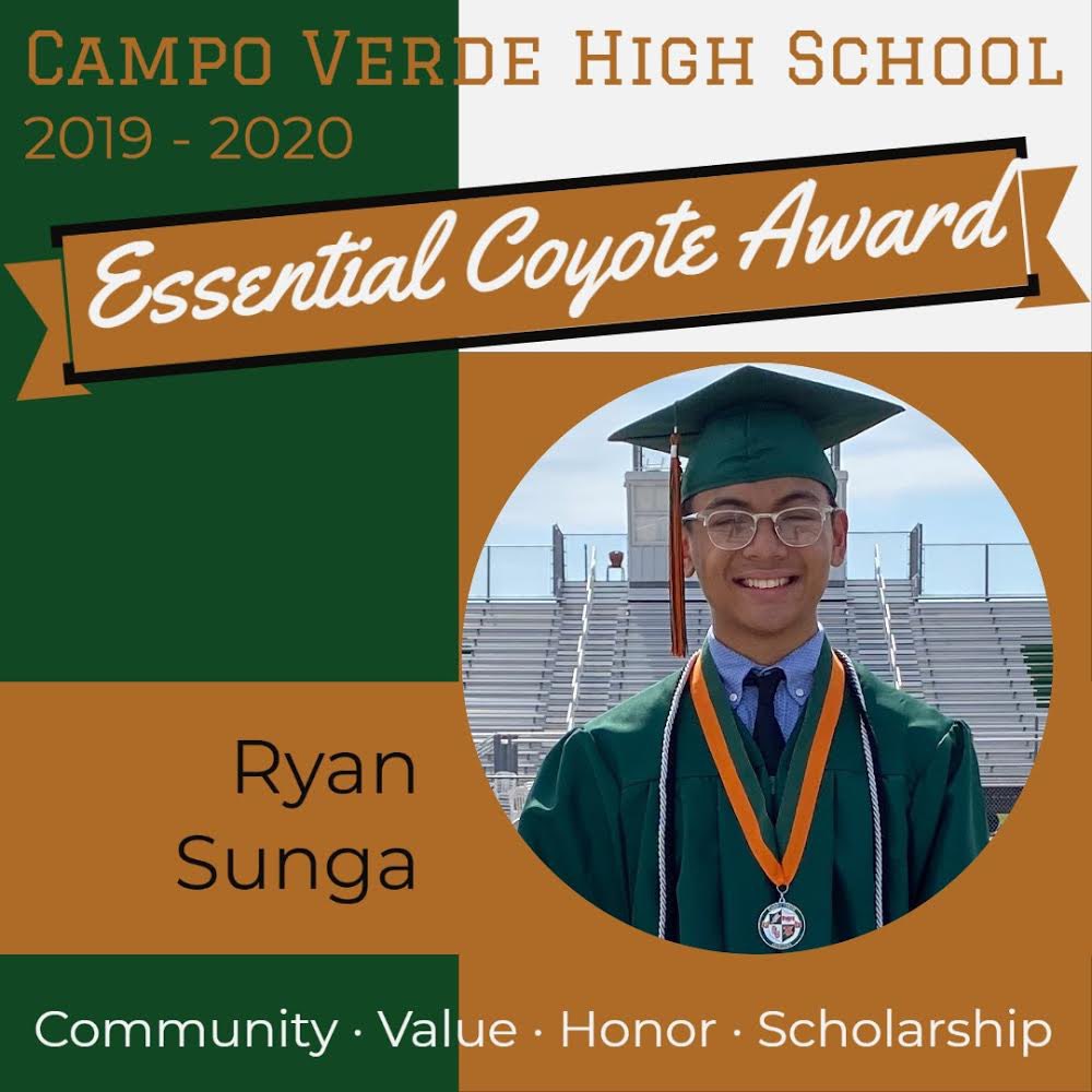 Congratulations to <a href="/ryansunga_/">ryan</a> for being nominated by CV staff and selected as the 2020 Essential Coyote. This award recognizes students that contribute in many facets on our campus and often do the work behind the scenes. Thank you for making Campo better! @CVHSMrsCox