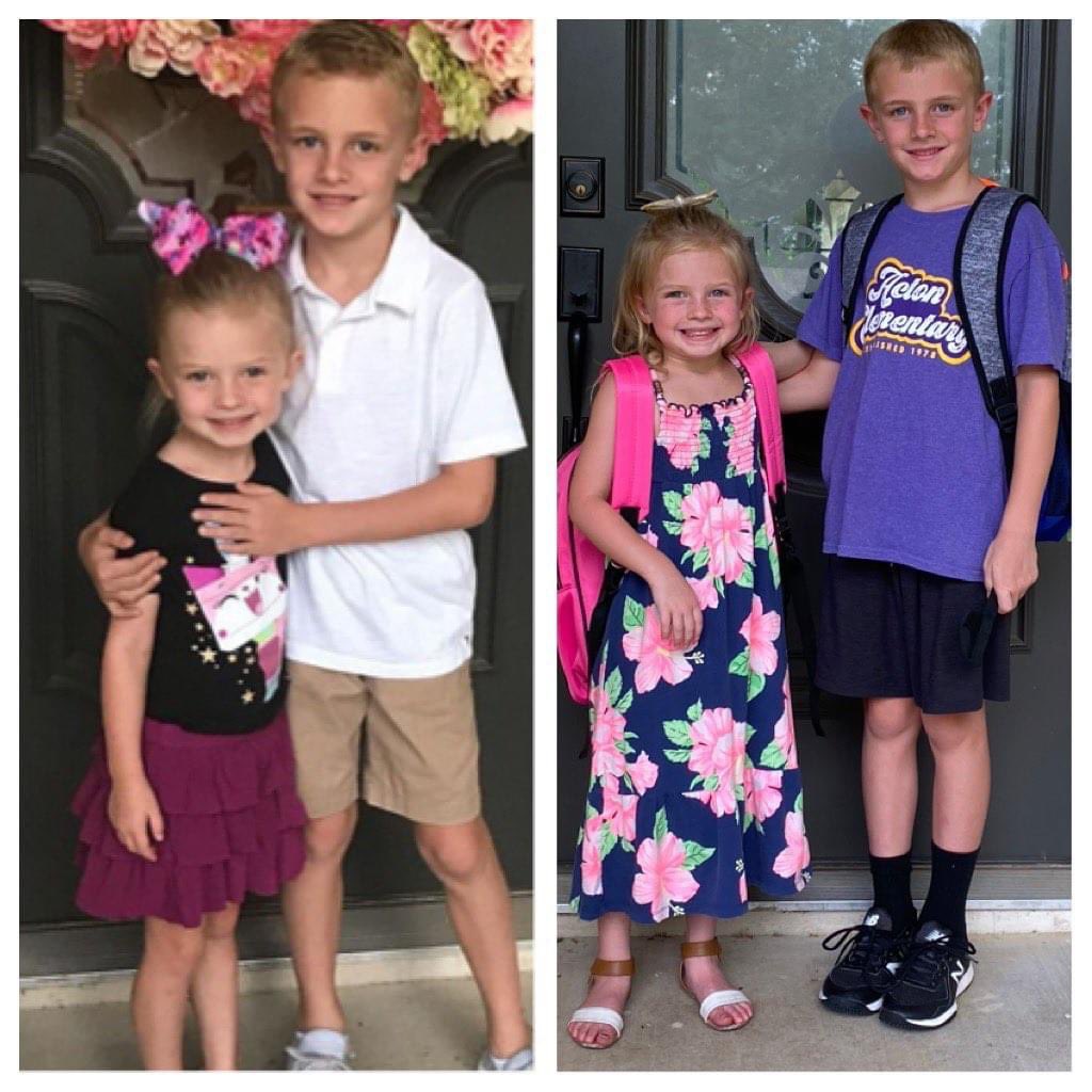 jhandy10's tweet photo. Wow! What a difference a year can make. They both look like theyโve grown a foot. Officially first and third graders. #8YOH #MyPeanutGirl #ParkerP #beacton https://t.co/iMLavwhihy