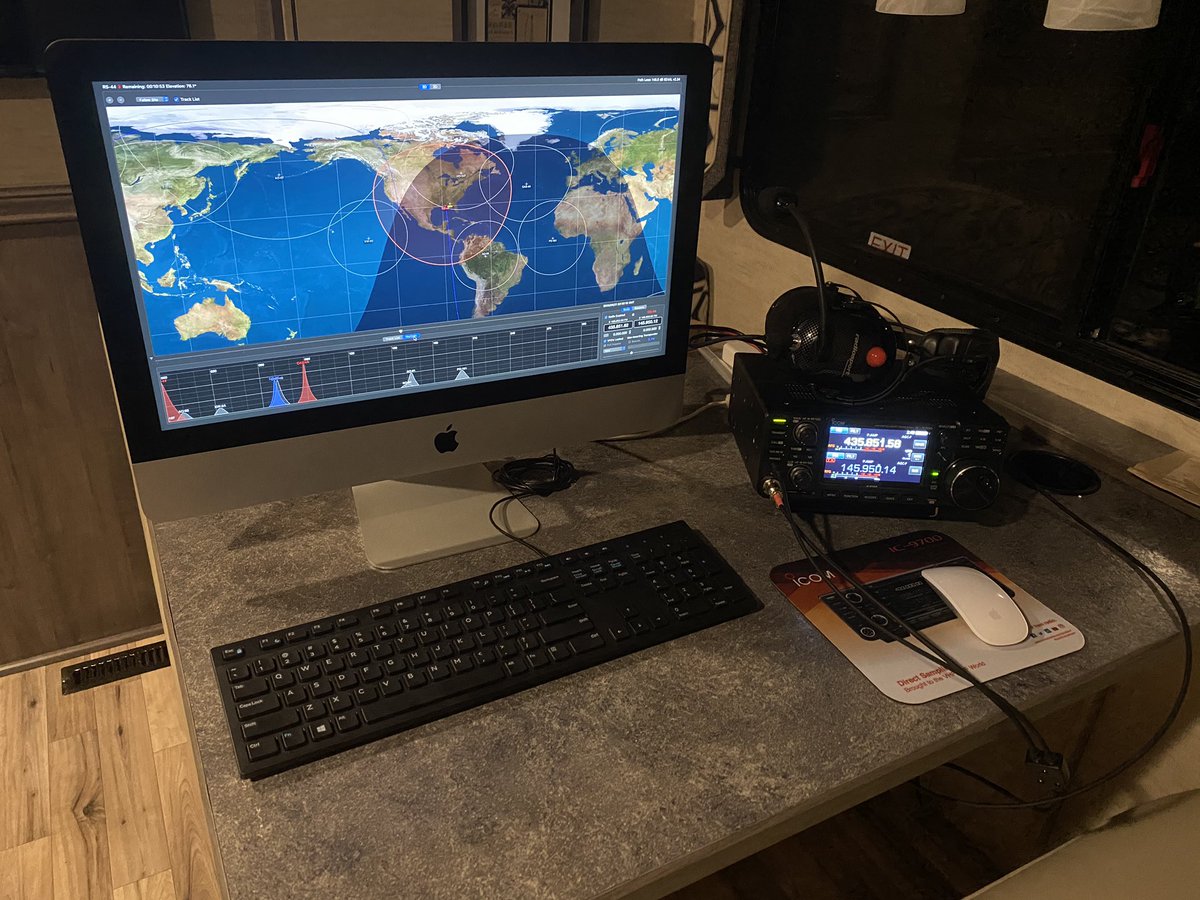 KE4ALabama's tweet photo. Special #shoutout to @supercazzola for helping get IC-9700 setup with #MacDoppler
The Force abandoned me tonight. Luckily, Kevin was there for the save. Thank you!!! #AMSATcommunity https://t.co/KdqmhLXouQ