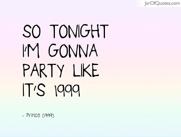 1999 = Apocalypse:”the sky was all purple & there were people running everywhere”P said “1999” was designed 2 give people hope at the end of the world. “So tonight I’m gonna party like it’s 1999”.Death is a celebration - it will deliver him 2 God & the afterworld.