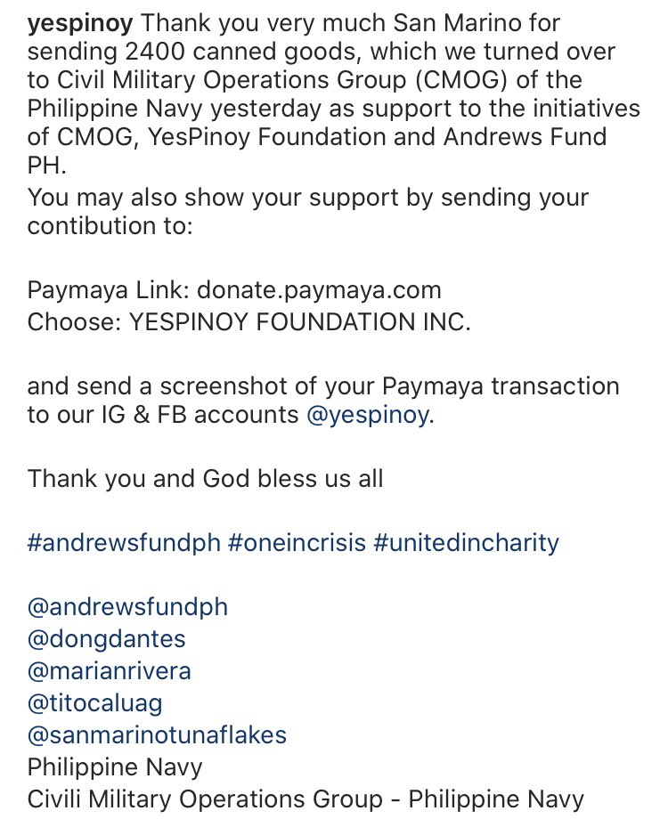 mariadongmarian's tweet photo. ☺️ 👌 #YesPinoyFoundation #AndreswFundPH #SanMarino
Marian Rivera
Dingdong Dantes
DongYan https://t.co/Bt3QYOJPiG