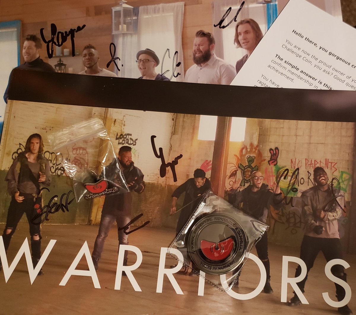 setsuru's tweet photo. @theVoicePlay thanks for the presents! But you missed my birthday by a few days. 😉(It was Sunday. 😆) Now I will be ready for any mighty dark unicorns that cross my path!🦄🦄 https://t.co/QwlH3x703F