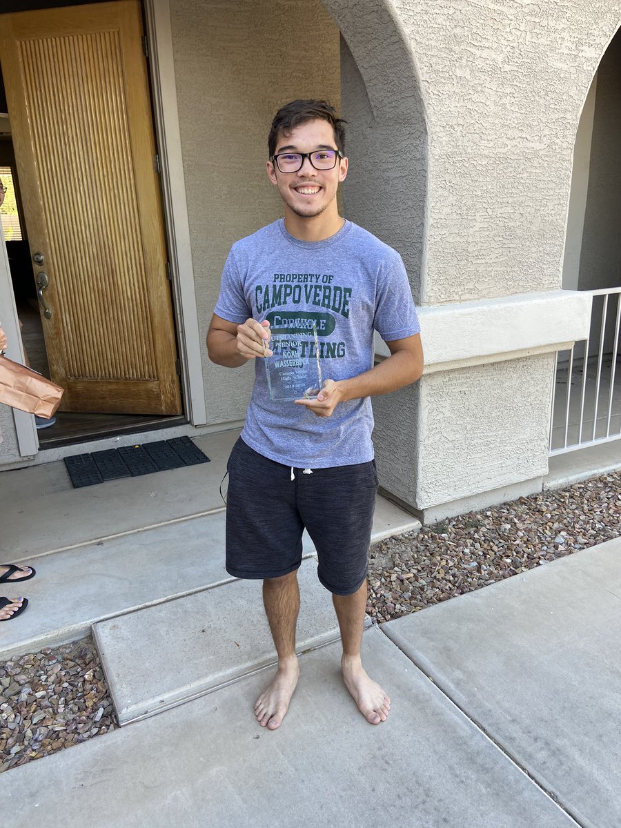 Congratulations to <a href="/noah_wasserbeck/">Noah Wasserbeck</a> for receiving the 2020 Outstanding Senior! This award recognizes students that exemplify our core values, Community, Values, Honor, and Scholarship. Thank you for making Campo better! @CVHSMrsCox <a href="/CVHSMrDumas/">CVHS Mr. Dumas</a>