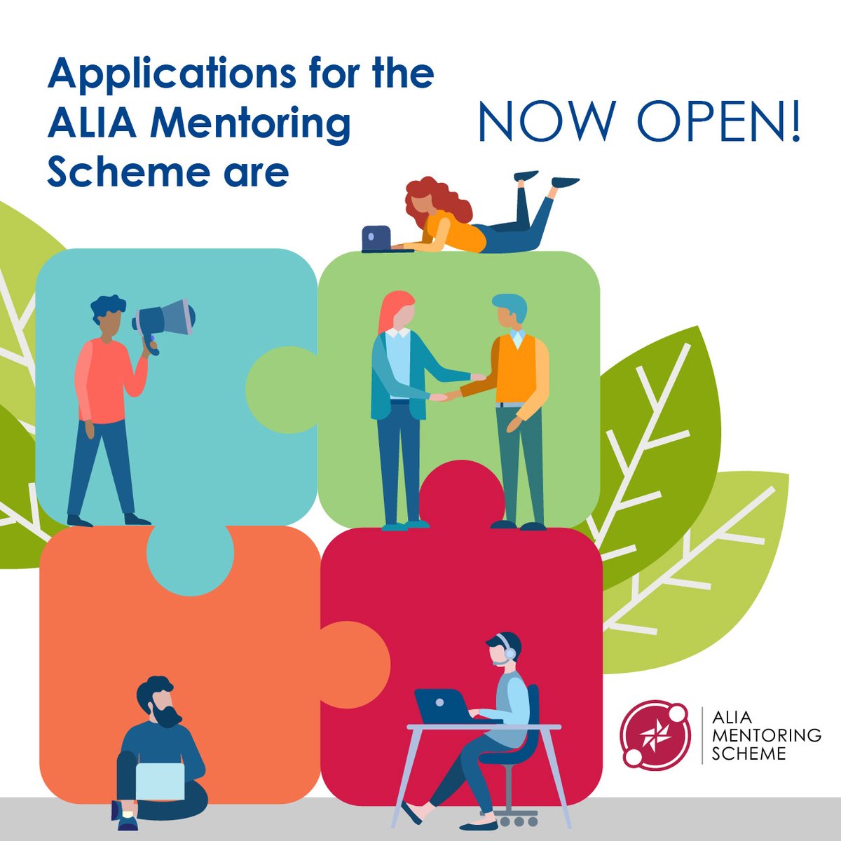 ALIANational's tweet image. Leap into learning into something new or something that is yet to fully exist. Be audacious and embrace disruption! 

Share the change you want to see in libraries by connecting via the ALIA Mentoring Scheme.

Applications are now open

alia.org.au/mentoring

#CreateDisruption