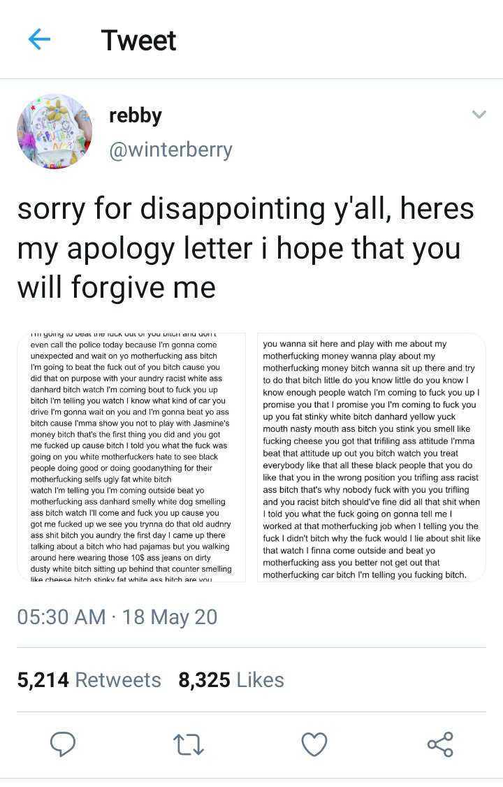 chaeberriesmina's tweet photo. 48. apology letter https://t.co/fFSj35ukSu