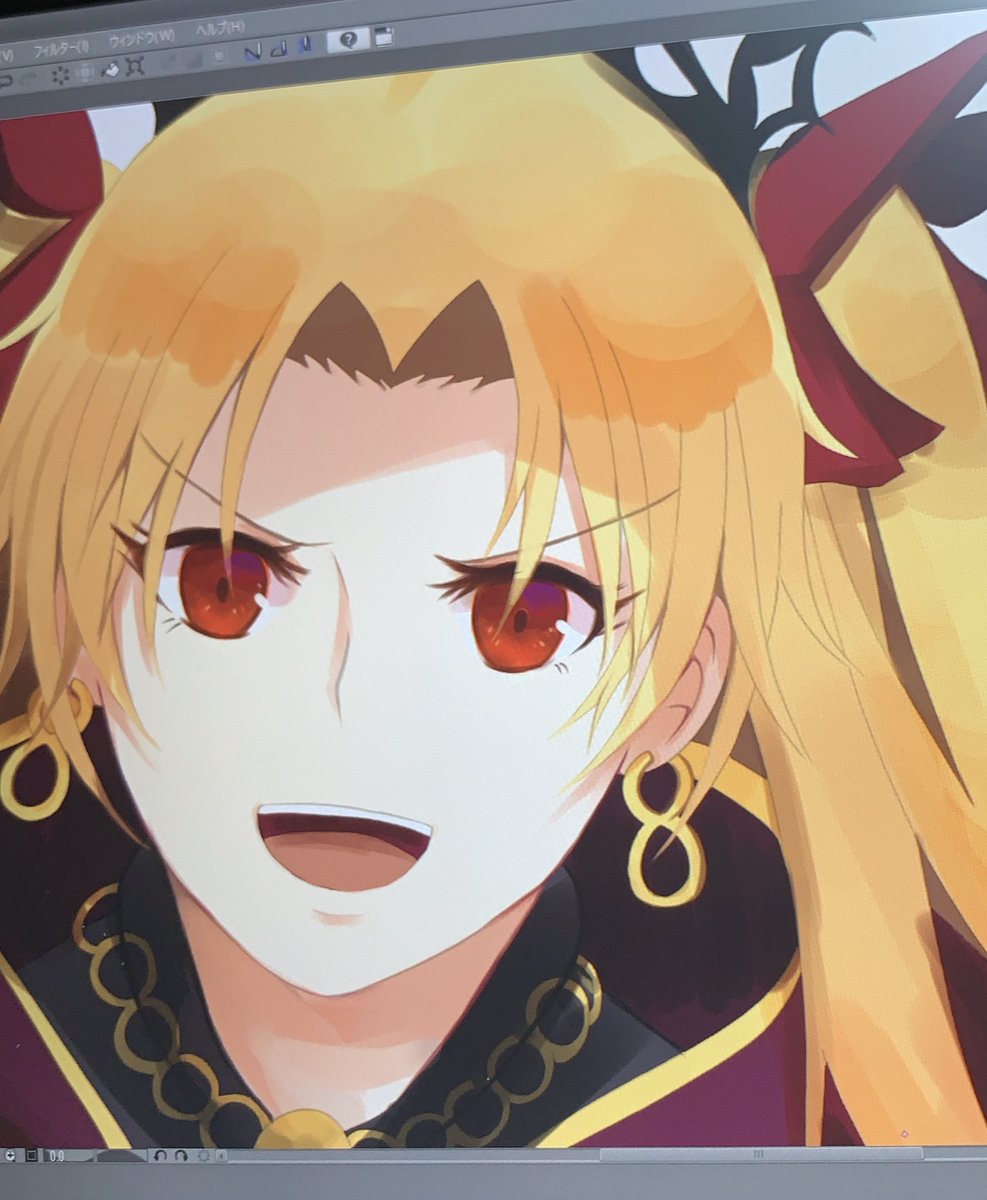 進捗〜。線画から今こんな感じで
進めてまーす🤪

#FGO #エレちゃん #下書き 