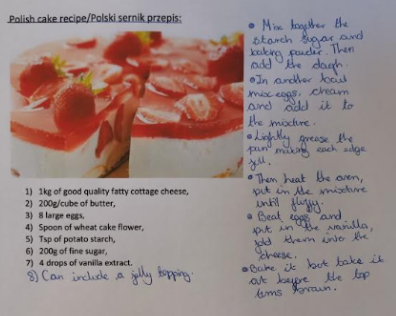 sherburnhigh's tweet photo. Natalia has sent three Polish recipes for the #TeamSherburnCookbook.  Polish pancakes, Polish cake and Polish pierogi.  They all look delicious! @SHSDesignTech https://t.co/C4v8CxdbOC