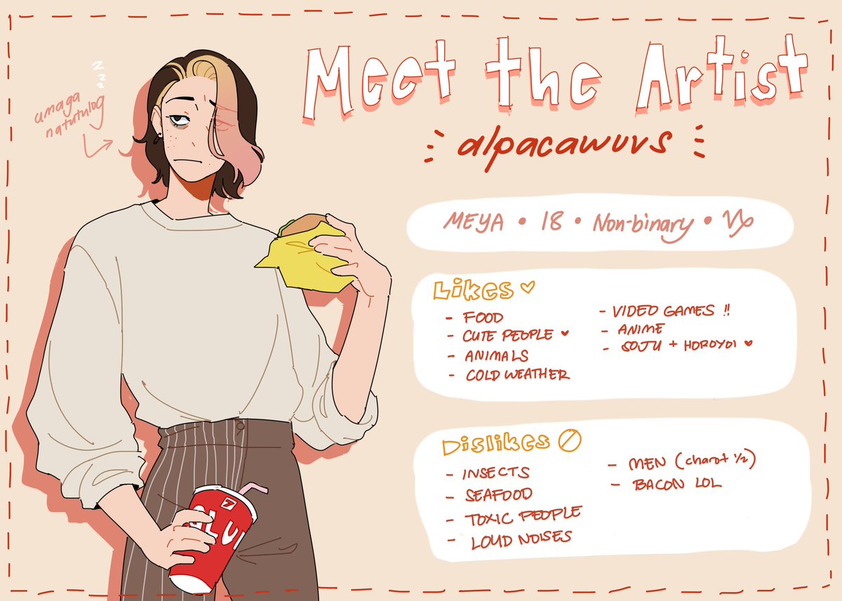 HI since i have a lot of new followers i figured itd be a good time to do this ahha 

#MeetTheArtist #artPH 