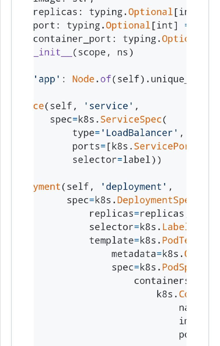 HemenXYZ's tweet image. How is this &quot;more&quot; developer friendly than regular python api  of kubernetes?! Am I missing something? I
#cdk8s #k8s #AWS  #Kubernetes #Python