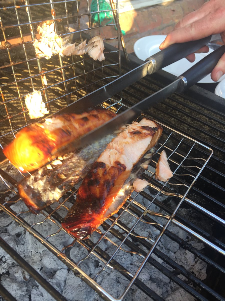 EssentiallyWild's tweet photo. Some seasoning fusion BBQing last night thanks to the @essentialcuisin Street Food Chef range (available through @HBIngredients) - Satay Seabass, Bombay potatoes, Thai salad and teriyaki salmon #ECBBQ https://t.co/pQCIOk2oar