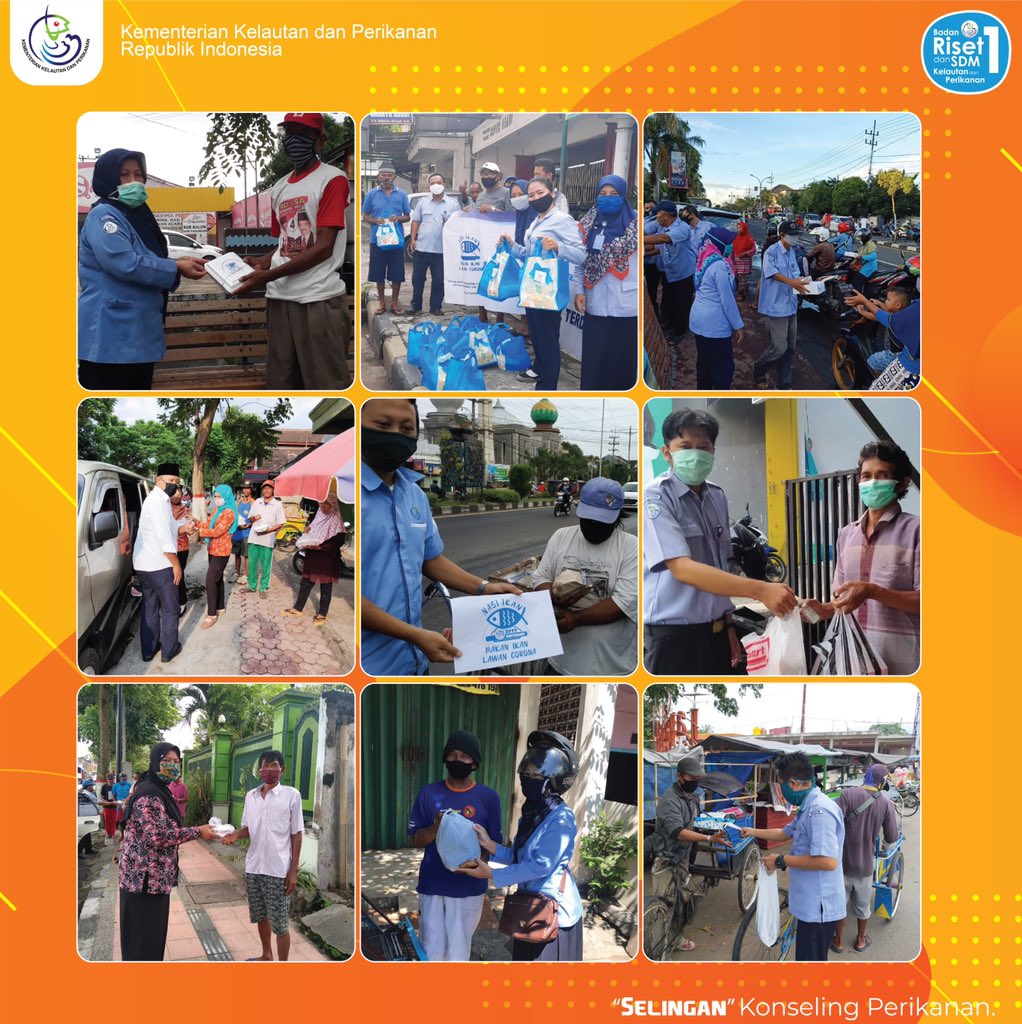 bppsdm_puslatkp's tweet photo. #AksiPenyuluh

Peringati Hari Kebangkitan Nasional, sebanyak 327 penyuluh perikanan PNS &amp; 283 PPB di seluruh Jawa Timur &amp; Kalimantan Selatan bagikan 4591 paket #NasiIkan, sembako, produk hasil perikanan, &amp; masker kpd masyarakat terdampak pandemi Covid-19.

-UTAS👇🏻 https://t.co/bVZ6Z3Y6l5