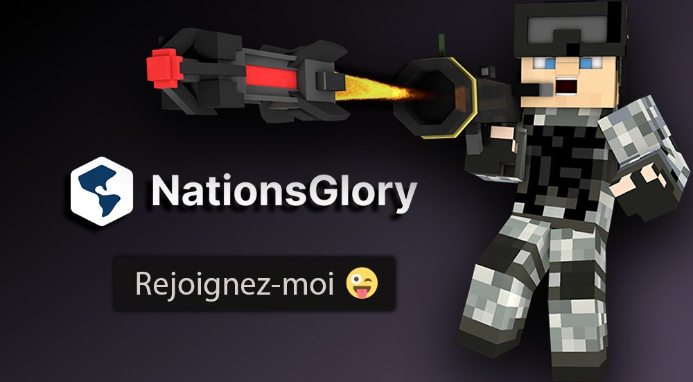 Je viens de recevoir x10 lootboxs en m'inscrivant sur le serveur @NationsGlory 🌍 Rejoignez-moi 😘 #NationsGlory #Minecraft 🔗 nationsglory.fr/from/React