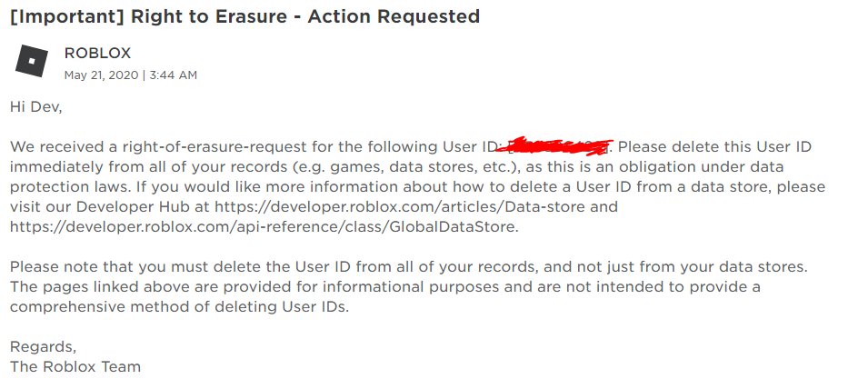 Formeru On Twitter I Just Got An Important Right To Erasure Message From Roblox Does Anyone Know How I Can Do What I Am Being Asked Of Https T Co 0e2qhhxgqo - roblox linked id