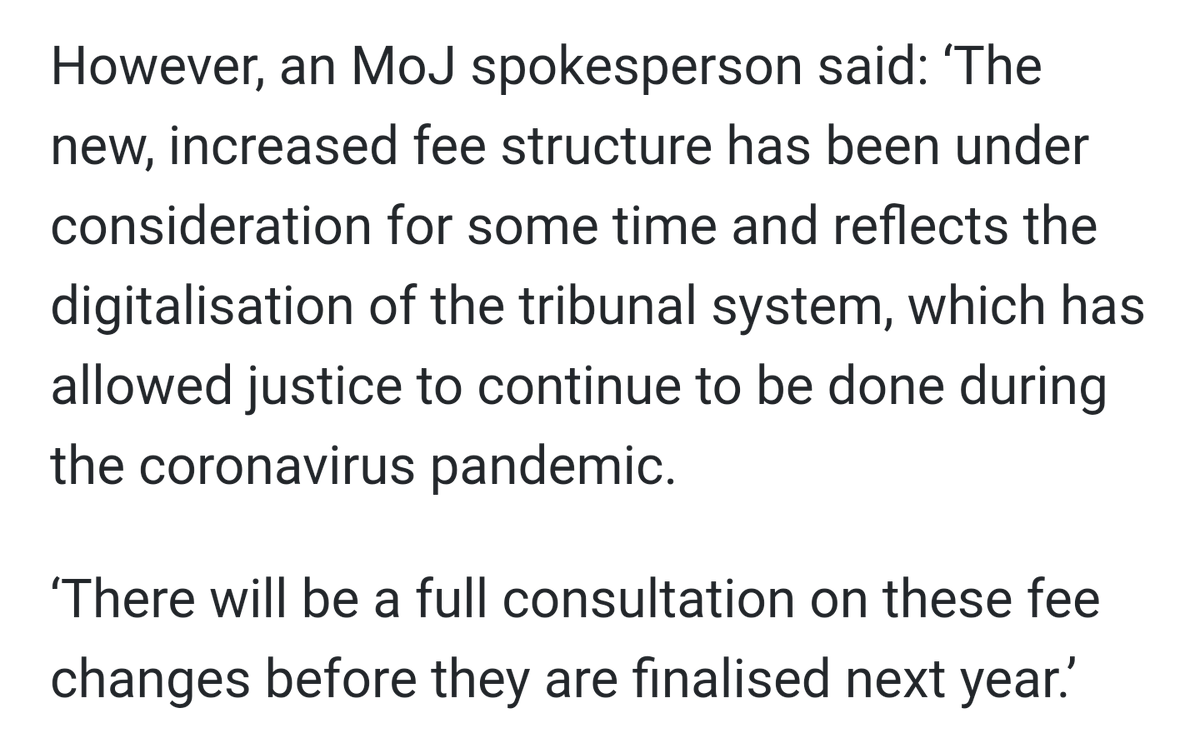 ILPA, the Bar Council & the Law Society all agree that this is incorrect. There is no evidential basis for this new fixed fee that we have seen. Consulting after the change has been implemented will be far too late to stop permanent damage to the sector. https://twitter.com/NewLawJournal/status/1263033149866627072?s=19