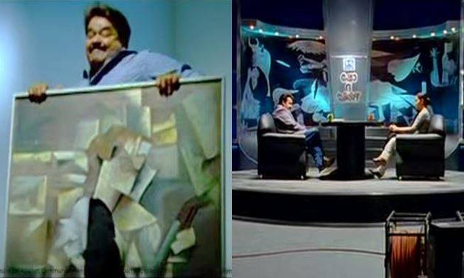 4. Pablo Picasso paintings appear in two Mohanlal films -'Arabeem Ottakom P. Madhavan Nayarum' and 'Spirit'. The one in 'Spirit' happens to be  #Guernica.  #Picasso  #Paintings  #Spirit  #Mohanlalbirthday  #Mohanlal60