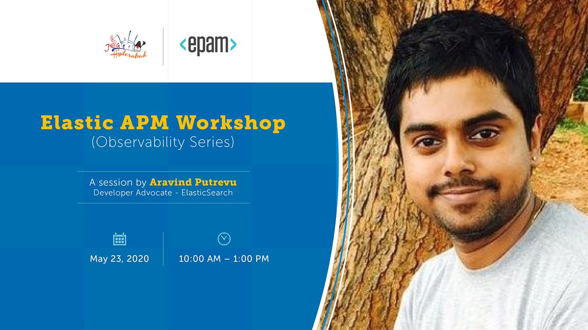 EPAM_India's tweet image. EPAM Open Source Community in association with JUG Hyderabad, is excited to host Aravind Putrevu for a workshop on Elastic APM.
Your weekend plans just got upgraded! Click here to join us - youtube.com/watch?v=QhUYQB…

#LearningWithEPAM #TogetherAtHome #EPAMersAtHome #RemoteByDesign