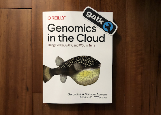 That's it, that's our book. Check it out online in the  @OReillyMedia library at  https://oreil.ly/genomics-cloud , the Kindle version on Amazon at  https://www.amazon.com/Genomics-Cloud-Using-Docker-Terra-ebook/dp/B086Q7D47V and the paperback on Amazon and other major retailers.