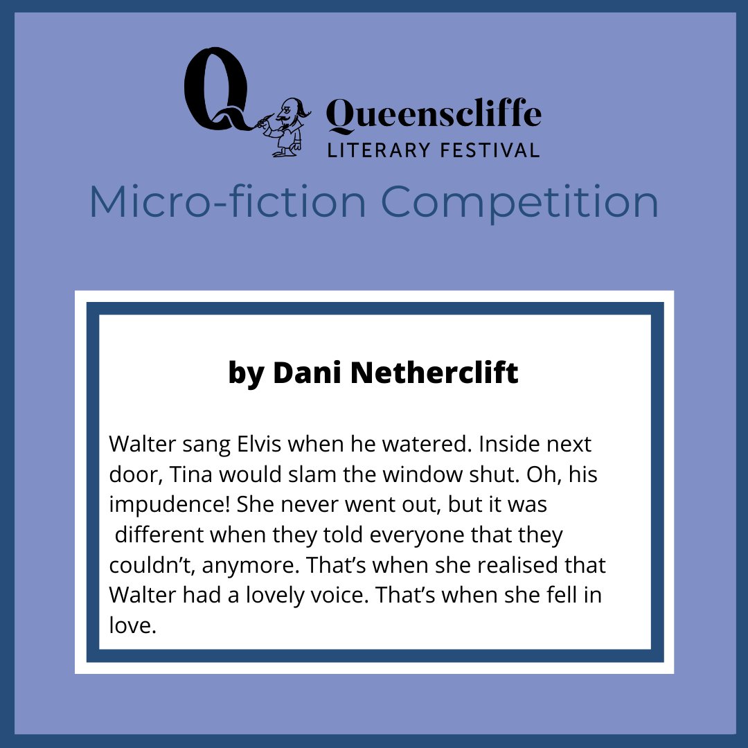 QLFLitFest's tweet photo. Walter and Tina
#Microfiction #QLF2020 https://t.co/7lolxjxSry