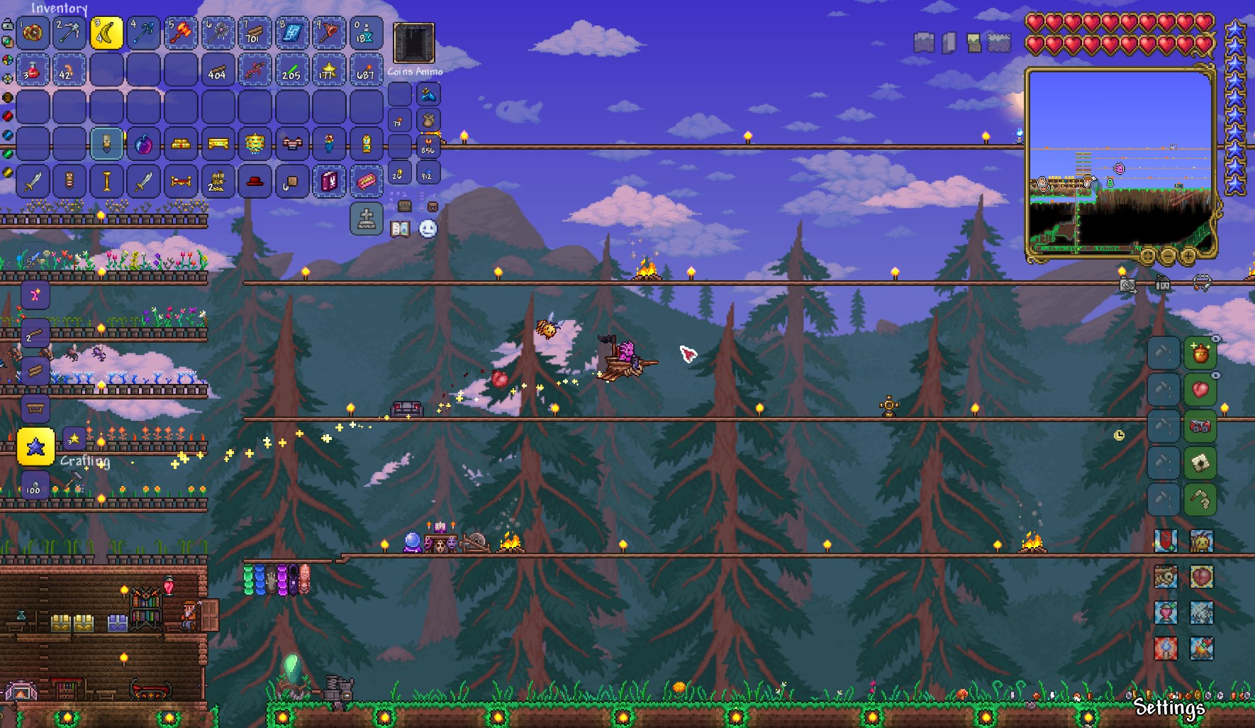 こだま12号 海賊船ドロップのマウントアイテムがぶっ壊れ性能だなこれ 無限に飛べる 足場ブロックを無視 水もほぼ無視 移動速度がufo以上で使い勝手バツグン メカボス前なのにこんな便利アイテム貰っていいのか Terraria T Co Kx5xtwwzo5