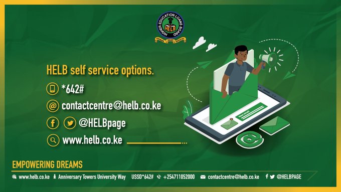 HELB contacts and self service options.