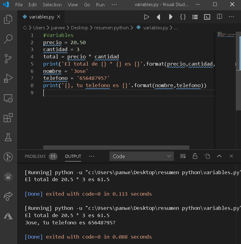 josecodetech's tweet photo. Almacenar valores en variables #Python, #programandoEnCuarentena #programming #code https://t.co/DFUnL9QAQj