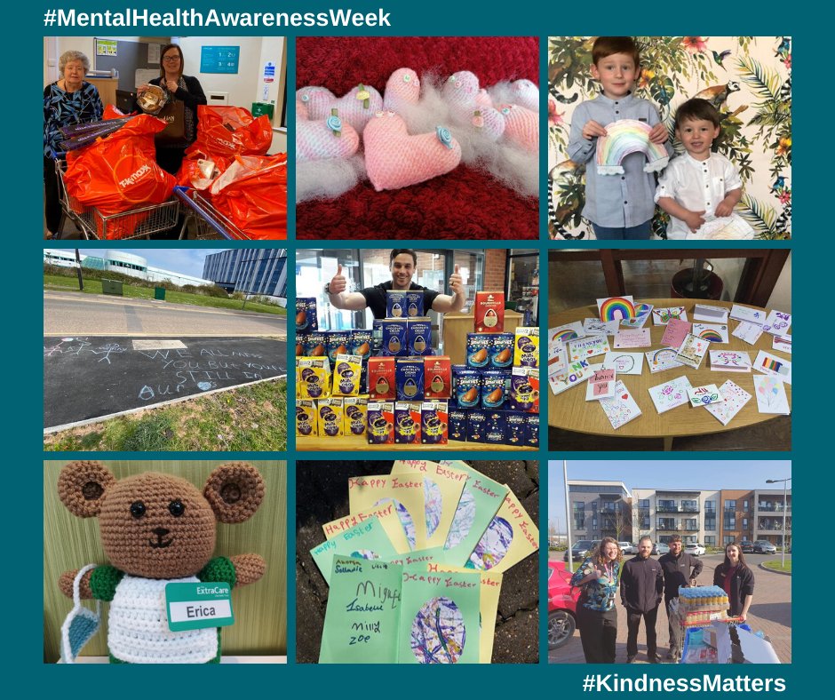 ExtraCareOrgUk's tweet photo. It’s #MentalHealthAwarenessWeek and this year the focus is on how much #KindnessMatters.

THANK YOU everyone who has shown kindness across our communities during the lockdown. We have been overwhelmed by your warmth and generosity. 

Here are a few examples. #ThankYouThursday https://t.co/h1HLf16m5o