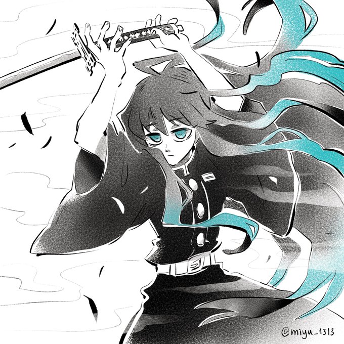 Miyu ❄️🔥 COMMS CLOSEDさんがTwitterに投稿した時透無一郎(鬼滅の刃)のイラスト。