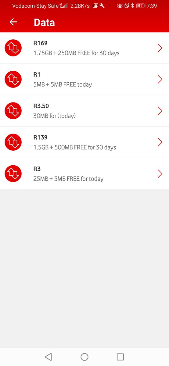 BotanixOmega's tweet photo. @Vodacom 10mb for today only is insulting. 2GB for 30 days is no better but just 2 mins later even that offer is gone. Now, 30MB "power bundle"? 😂. You can clearly see my daily usage on your network for over 15 yrs but offer me less than 5% and call it "just 4 me"?! #WhatKind https://t.co/7XMLGB2U2I