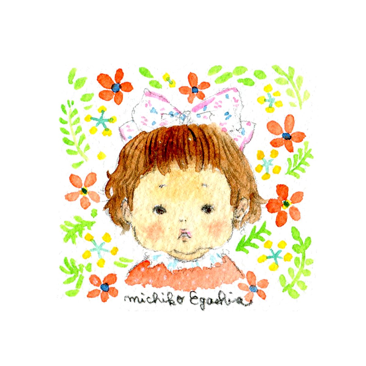 むちゅむちゅな子のかお(正面)の描き方。_φ(・_・

#えがしらみちこイラスト 
