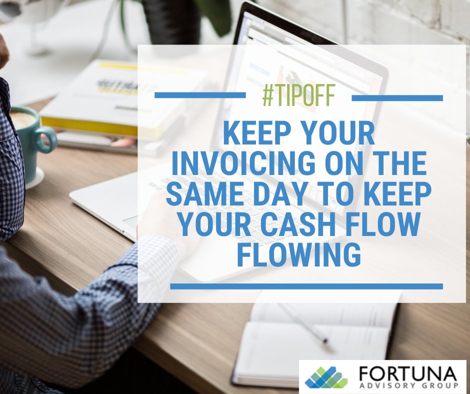 fortunaadvisors's tweet image. Same day invoicing is often overlooked as a major part of keeping cashflow flowing. Closing the delay between the completion date and the invoicing date is an easy way to ensure better cash flow.

Read more here: hubs.ly/H0qJxSN0

#TradeOwners #PerthAccounting