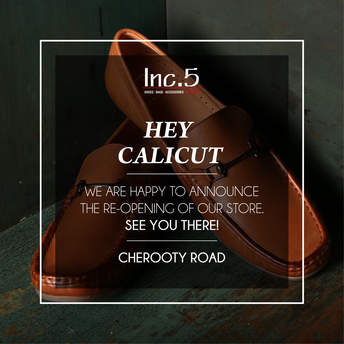Start your post-lockdown life with awesome styles and a wide range of varied collections to choose from!

#Inc5 #Inc5Shoes #Calicut #Happyshopping #shoes #bags #vocalforlocal #MakeInIndia #shopnow #reopening