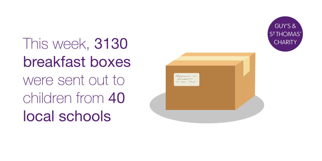 During school closures it's vital children still have access to nutritious food. With @sfmtweet, we've sent out over 5,000 breakfast boxes to families in Lambeth and Southwark and are now teaming up with @ChefsinSchools to provide healthy lunch hampers bit.ly/2LLea6r