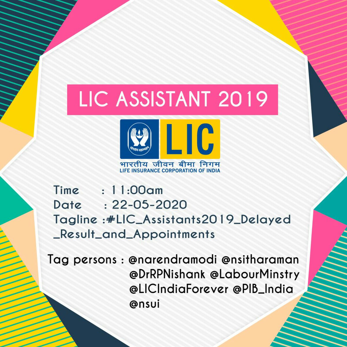 jithinjprasad's tweet photo. Release the delayed LIC Assistant Results,a lot of candidates are depending on that.
#LIC_Assistant2019_Delayed_Result_and_Appoinments #LIC #licassistant @narendramodi @nsitharaman @DrRPNishank @LabourMinistry @LICIndiaForever @PIB_India @nsui https://t.co/ikD9bMHWTZ